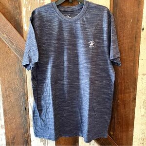 Beverly Hills Polo Club Navy Blue Heather Crew Neck Short Sleeve Tee XL